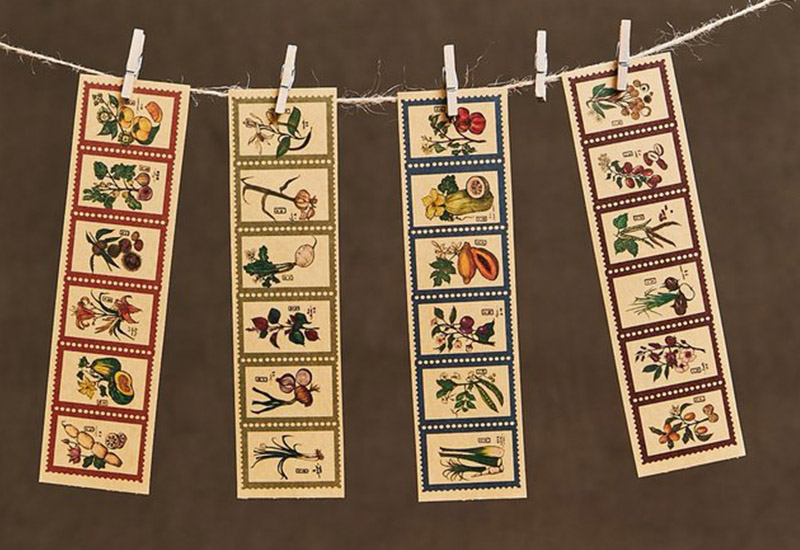 DIY 郵票貼紙3入組